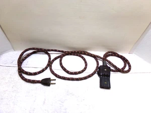 Vintage SNAPIT Cloth Wrapped  Small Appliance Cord with  Switch - Picture 1 of 2
