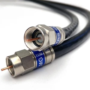 50ft Quad Shield Solid Copper 3GHZ RG-6 Coaxial Cable 75 Ohm (DIRECTV Satelli... - Picture 1 of 2