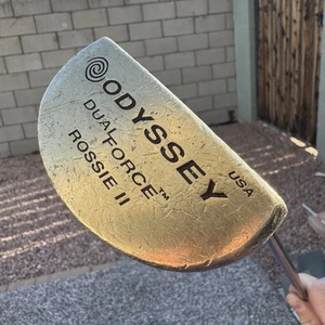"Putter de latón Odyssey Dual Force Rossie 2 eje de acero para diestros 32,5"" con HC" - Imagen 1 de 11