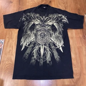 FUYA 4 Life Herren TShirt schwarz Gr. 2XL Metallic Grafik Bedazzled Dragons Hip Hop - Bild 1 von 8