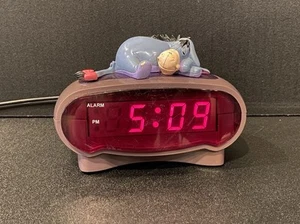 Disney Eeyore LED Digital Alarm Clock Winnie the Pooh Purple Electric Tested - Picture 1 of 20