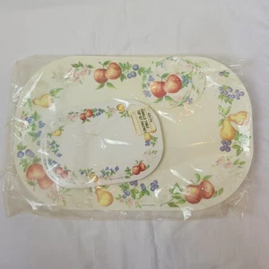 CORELLE Coordinates Tabletop Set 10 pc PLACEMATS COASTERS HOTPAD Chutney Pattern - Picture 1 of 7