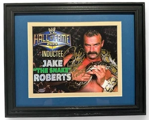Jake "The Snake" Roberts Signed WWE 8x10 Photo Framed Display (Leaf) - Picture 1 of 6