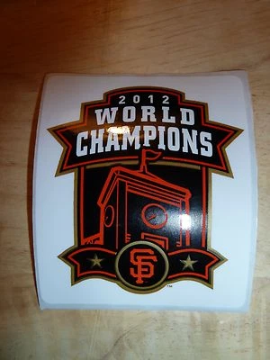 San Francisco Giants NEW 2012 World Series Champions Sticker - Image 1 of 2