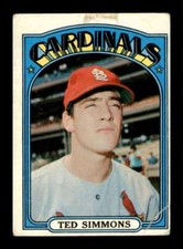 1972 Topps Ted Simmons #154 Set Break St. Louis Cardinals