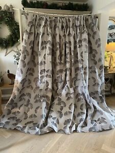 LAURA ASHLEY Georgina Grey Thermal Lined Large Curtains * 2 Pairs Available