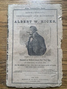RARE 1861 Life Trial And Execution Of Albert W Hicks Mcdade Publishers - Picture 1 of 7