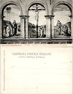 Maria Magdalina und Kreuzigung (Perugino) Florenz Italien Vintage PC - Bild 1 von 1