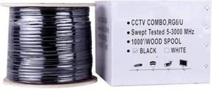 Fünf Sterne Kabel RG6 1000 Fuß siamesische Combo Koaxial RG6/U und 18 AWG 2 Leiter - Bild 1 von 5