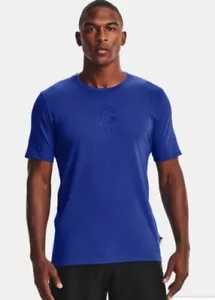 NWT Under Armour T Shirt Mens Steph Curry Logo Short Sleeve Tee Blue 3eezy sz Lg - Picture 1 of 11