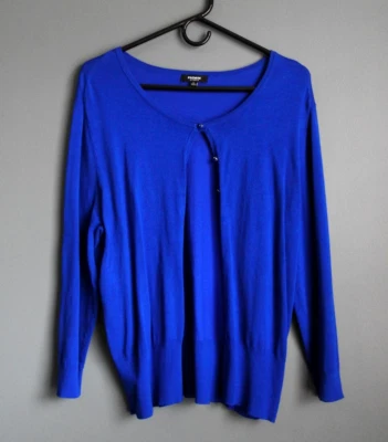 Cárdigan Suéter Premise Studio Azul Cobalto Tejido con Botones XL Preppy Suave Niña Foto 1 de 4