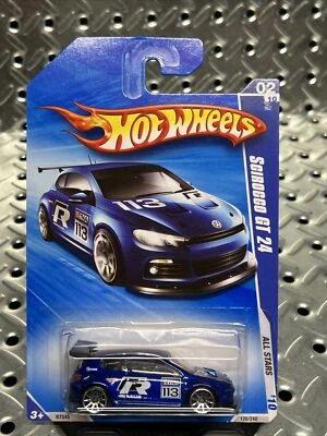 Coche diecast Hot Wheels 2010 All Stars 10 Volkswagen Scirocco GT24 azul 02/10 Foto 1 de 4