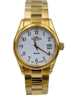 Orologio Mondia 37mm Placcato Oro Swiss Moviment 6684PW/360 Scontatissimo Nuovo - Immagine 1 di 4