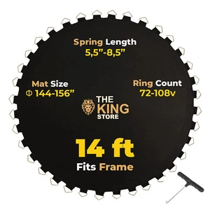 Trampoline Round Mat Replacement Universal Fits 14-FT Frame, w/Install Tool - Picture 1 of 6