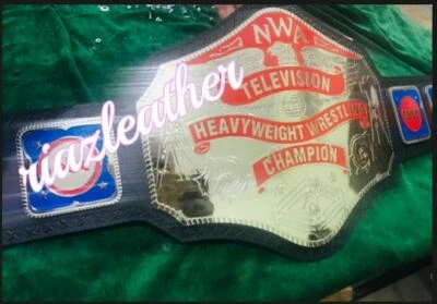 Cinturón de Campeonato de TV de la NWA Correa Negra Nuevo Título de la Alianza Nacional de Lucha Libre Foto 1 de 4