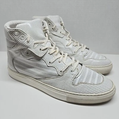 Balenciaga Perforated Leather White Men High Top Sneakers Size EU 43 / US 10 - Image 1 of 4
