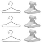  50 Pcs Metal Clothes Hangers Mini Rack Doll Holders Clothing