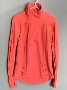 orange half zip high neck Lululemon pullover - Picture 1 of 3