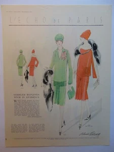 1926 Fashion GIRDLED HIPLINES vintage art print ad - Picture 1 of 1