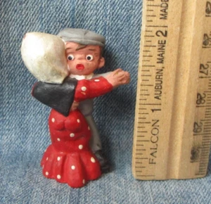 Spanish Mud People COUPLE DANCING 2" Terracotta Figur Spanien SML-5 - Bild 1 von 2