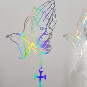 Calcomanía de pegatina a todo color holográfica de 3,5"" x 6 - Imagen 1 de 6