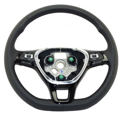Multi Function Steering Wheel Leather Mfa Acc VW Tiguan Allspace BW2 Black 965km - Bild 1 von 4