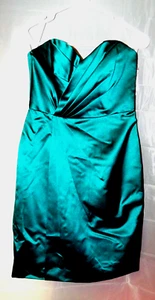 David's Bridal Green Evening Gown Prom Bridesmaid Dress Size 2 (A5) - Imagen 1 de 2