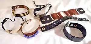 Konvolut 7 Leder Druckknopf Armbänder oder Manschetten - Bild 1 von 3