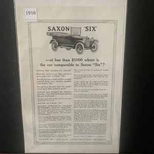 Oldtimer 1916 Saxon Six weniger als 1000 $ Wo ist das Auto vergleichbare Werbung - Bild 1 von 2
