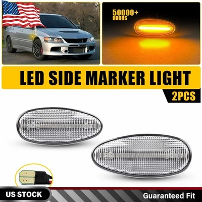 1/2SET динамический желтый передний габаритный сигнальный фонарь для 2003-06 Mitsubishi Outlander - Изображение 1 из 4