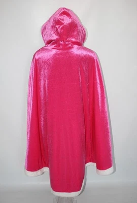 Childs Velveteen Pink Princess Cape Fancy Dress Costume Sleeping Beauty - Image 1 of 3