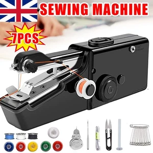 Mini Portable Needlework Cordless Hand-Held Clothes Fabrics Sewing Machine HOT - Picture 1 of 17
