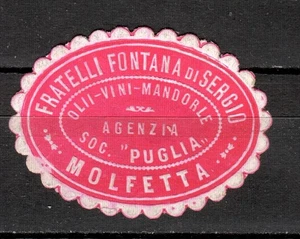 ER10205 Erinnofilo Werbung: F.lli Fontana - Mandelweinöle - Molfetta - Bild 1 von 1