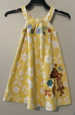 Disney Collection Girls Moana Terrycloth Towel Dress,  Size 2 - Image 1 of 3