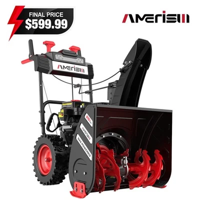 Amerisun 26" Self Propelled Gas Snow Blower, 212cc 4-Cycle, Electric Start, New