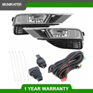 Fog Light Assembly w/Wiring+Switch For Honda CR-V 2015-2016 Bumper Halogen Clear - Picture 1 of 7