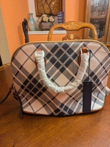 ¡NUEVO! Bolso de mano mediano a cuadros azul con cremallera Harding DOONEY & BOURKE Harding - Imagen 1 de 14