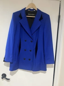 Escada Margareta Ley 100% Wool Blazer Jacket Made In Germany Women Size 42 - Picture 1 of 6