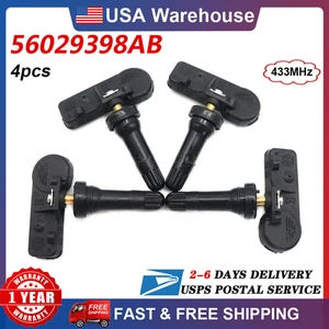 4PCS Tire Pressure Sensor TPMS For Dodge Chrysler Jeep RAM 56029398AB 68241067AB - Picture 1 of 14