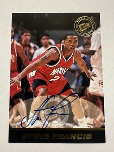 1999 Press Pass Authentics Steve Francis On Card Auto Blue Signature Edition - Picture 1 of 2