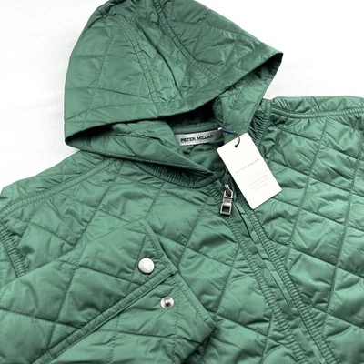 Peter Millar Crown Essex Full Zip Hoodie Quilted Puffer Jacket Balsam Large $250 - Image 1 of 4