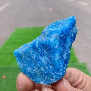 68G Natural Blue Apatite Quartz Rough Rock Mineral Specimen Healing - Picture 1 of 24
