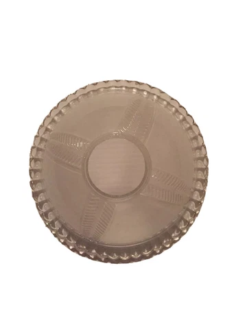 vintage glass ceiling light fixture 6 3/8  Diameter  1 1/2 Inch Smaller Top Hole Cover