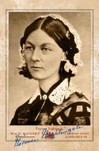 Florenz Nachtigall Pionier Krankenschwester Vintage Fotografie CDV2 Schrank Karte - Bild 1 von 1