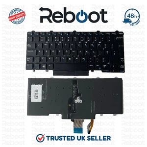 NEW Dell Latitude E7450/E7470/7480/7490 2-P UK ENGLISH Backlit Keyboard - 0K9V28 - Picture 1 of 2