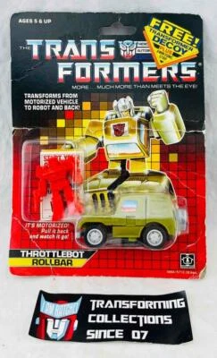 Transformers Original G1 1987 Throttlebot Rollbar w/ Decoy MOSC Sealed - Image 1 of 2
