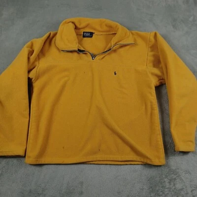 Suéter Polo Ralph Lauren De Colección Para Hombres Mediano Amarillo Polar Pullover Informal EE. UU. Foto 1 de 4