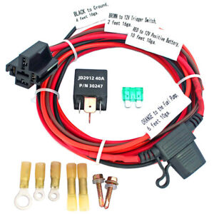 Electric Fuel Pump Harness Relay Wiring Kit 40A Heavy Duty Universal 12V System