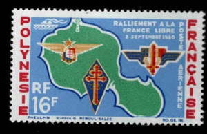 Französisch Polynesien Scott C31 postfrisch ** Luftpostmarke - Bild 1 von 1