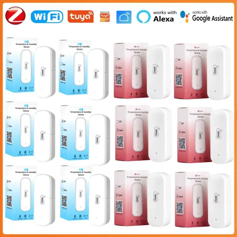 Lot Tuya Smart WiFi Zigbee Temperature And Humidity Sensor Indoor Thermometer - Image 1 of 4